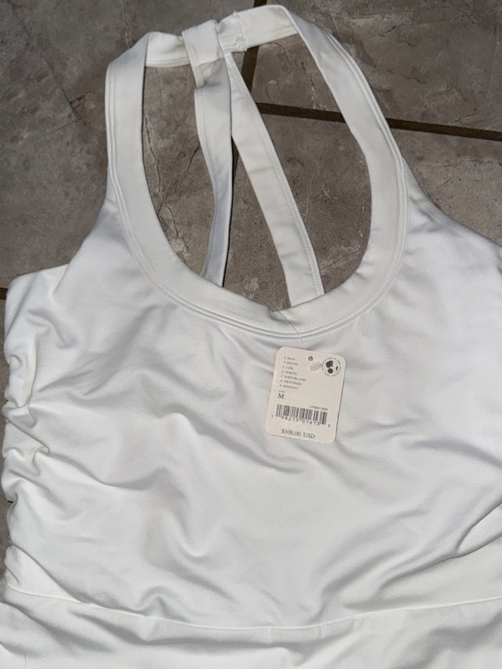 FP Movement by Free People White Halter Ruched Tennis Dress NWT original 108 - Picture 2 of 4